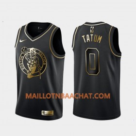 Maillot NBA Boston Celtics Jayson Tatum 0 Nike Noir Golden Edition Swingman - Homme